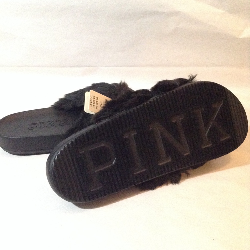 Pink Victoria Secret Fur Slides - Picture 4 of 7